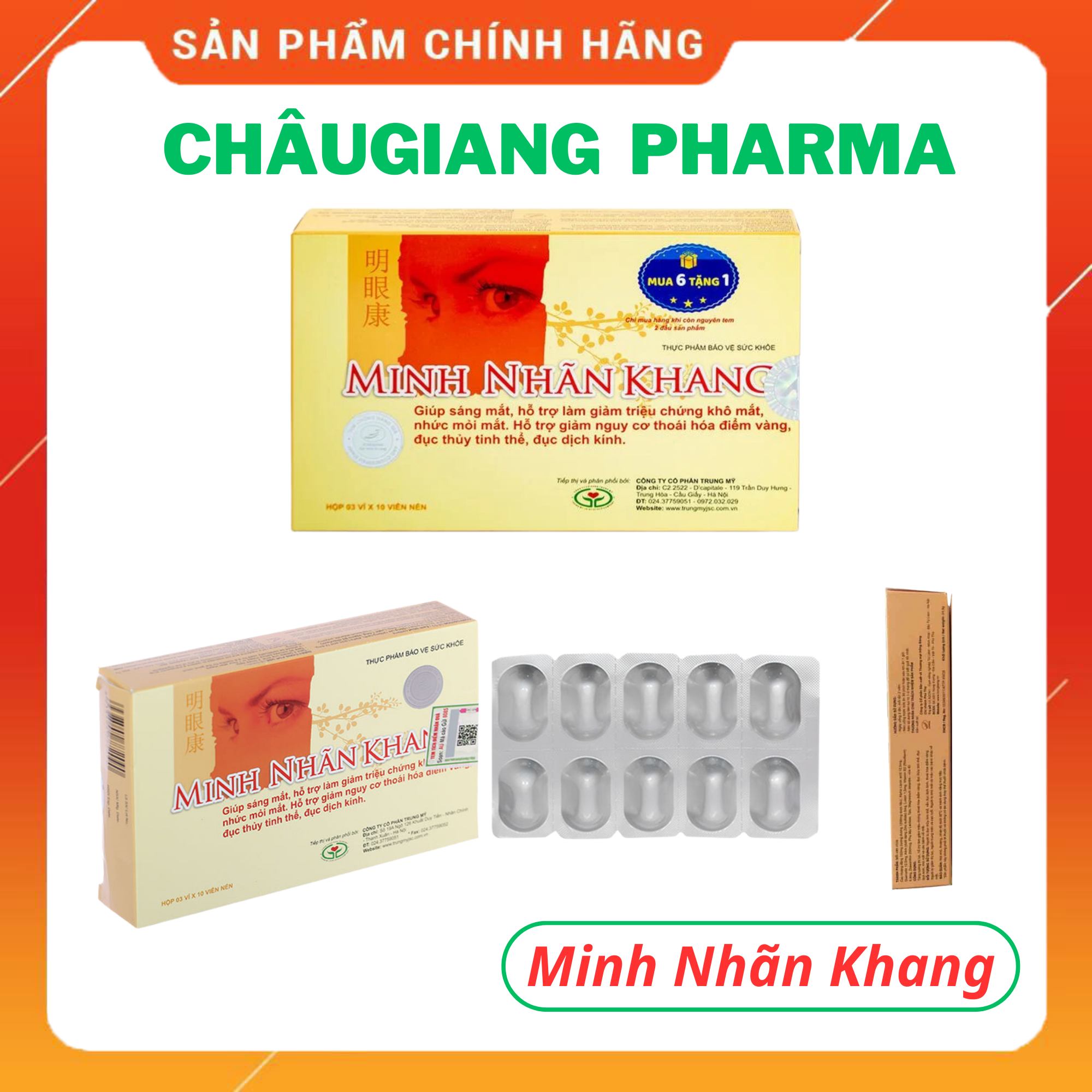 TPBVSK Minh Nhãn Khang giúp giảm triệu chứng thoái hóa điểm vàng, đục thủy tinh thể